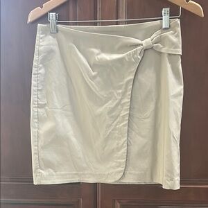 Elegant Tan Skirt with Bow Detail